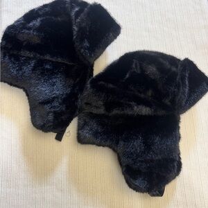 Luxurious Black Faux Fur Winter Hat